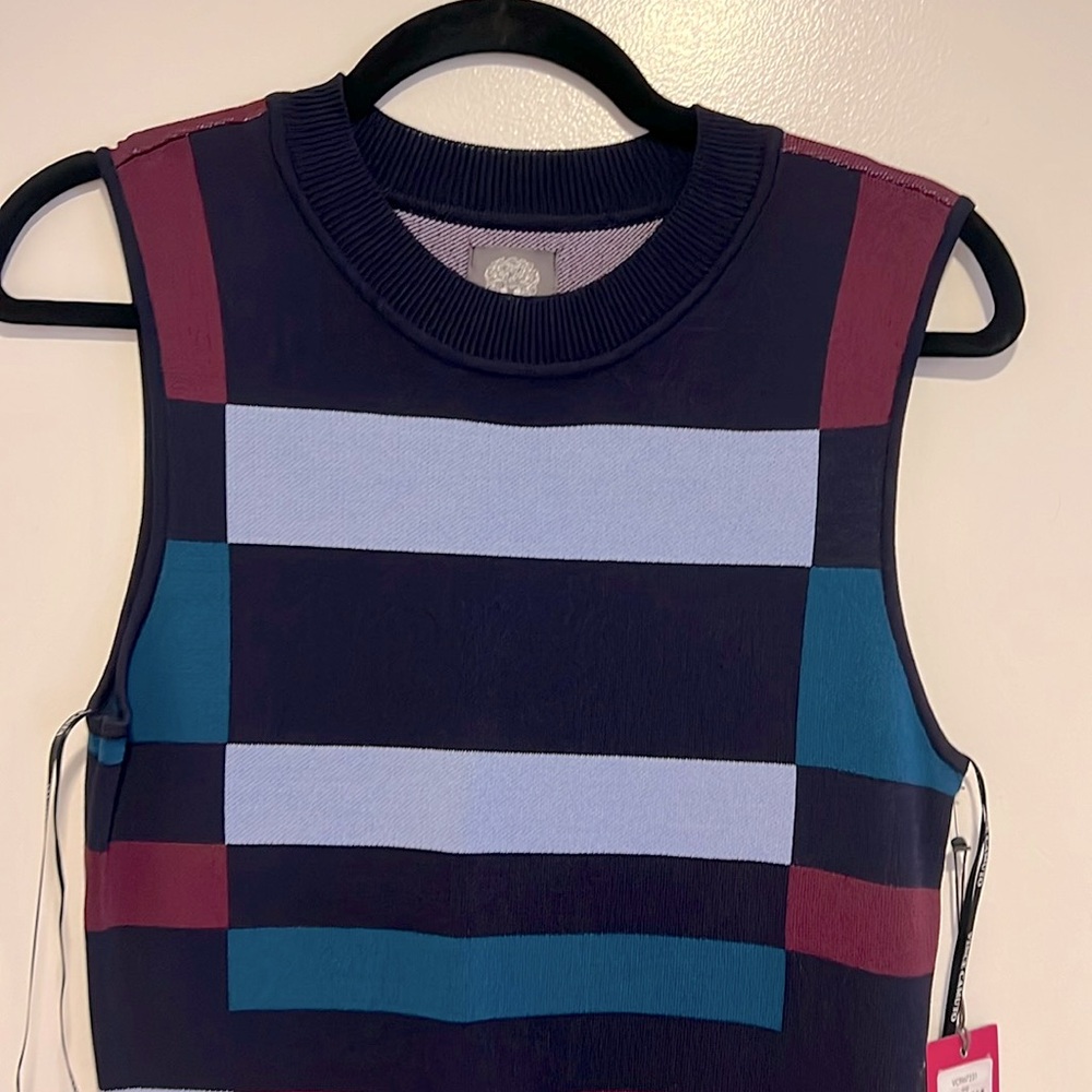 NWT Vince Camuto bodycon color block midi dress- size M